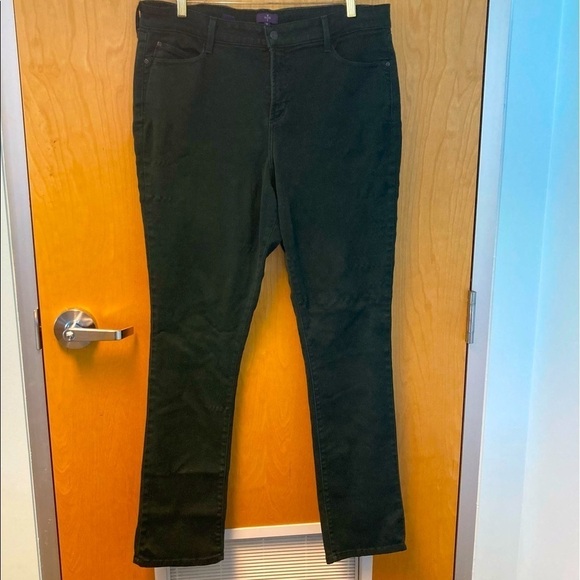 Nydj Sz 18 NOT YOUR DAUGHTERS JEANS Legging Super High Rise Long In Hunter Green - Picture 1 of 9